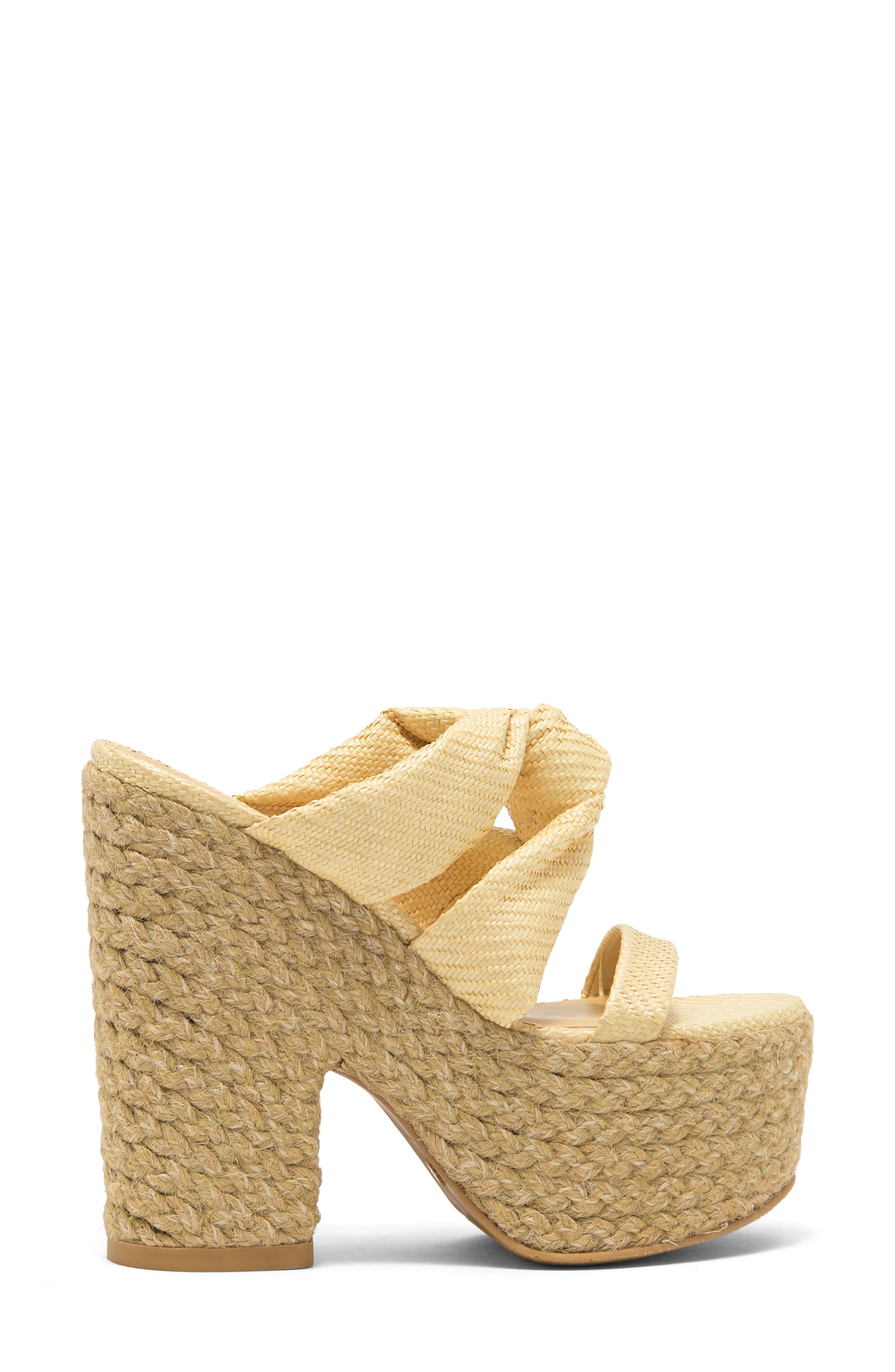 Stuart Weitzman Playa Knot Platform Sandal, Alternate, color, Wheat/ Natural