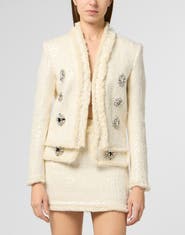 PHILIPP PLEIN Tweed Bolero Paillettes Women