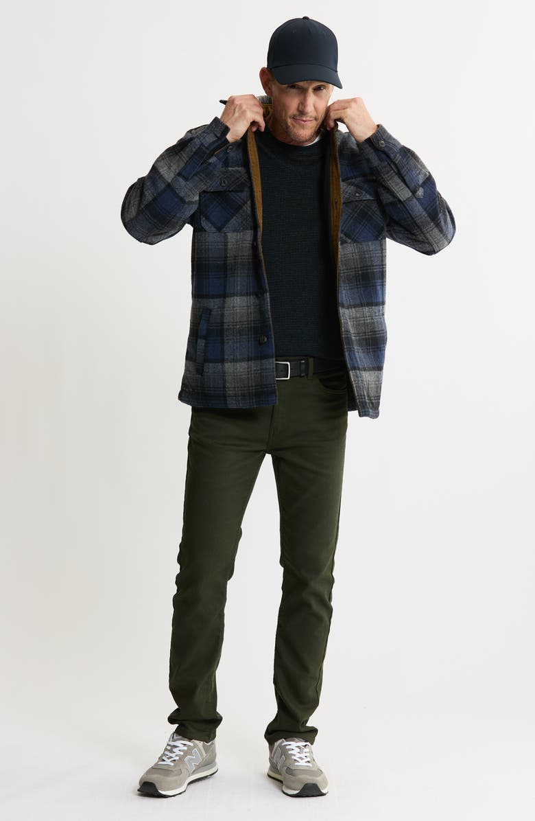 JACHS Plaid Shirt Jacket, Alternate, color, Blue/ Grey