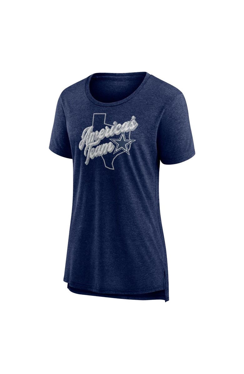FANATICS Women's Fanatics Branded Heather Navy Dallas Cowboys Hometown First Down T-Shirt, Alternate, color, 