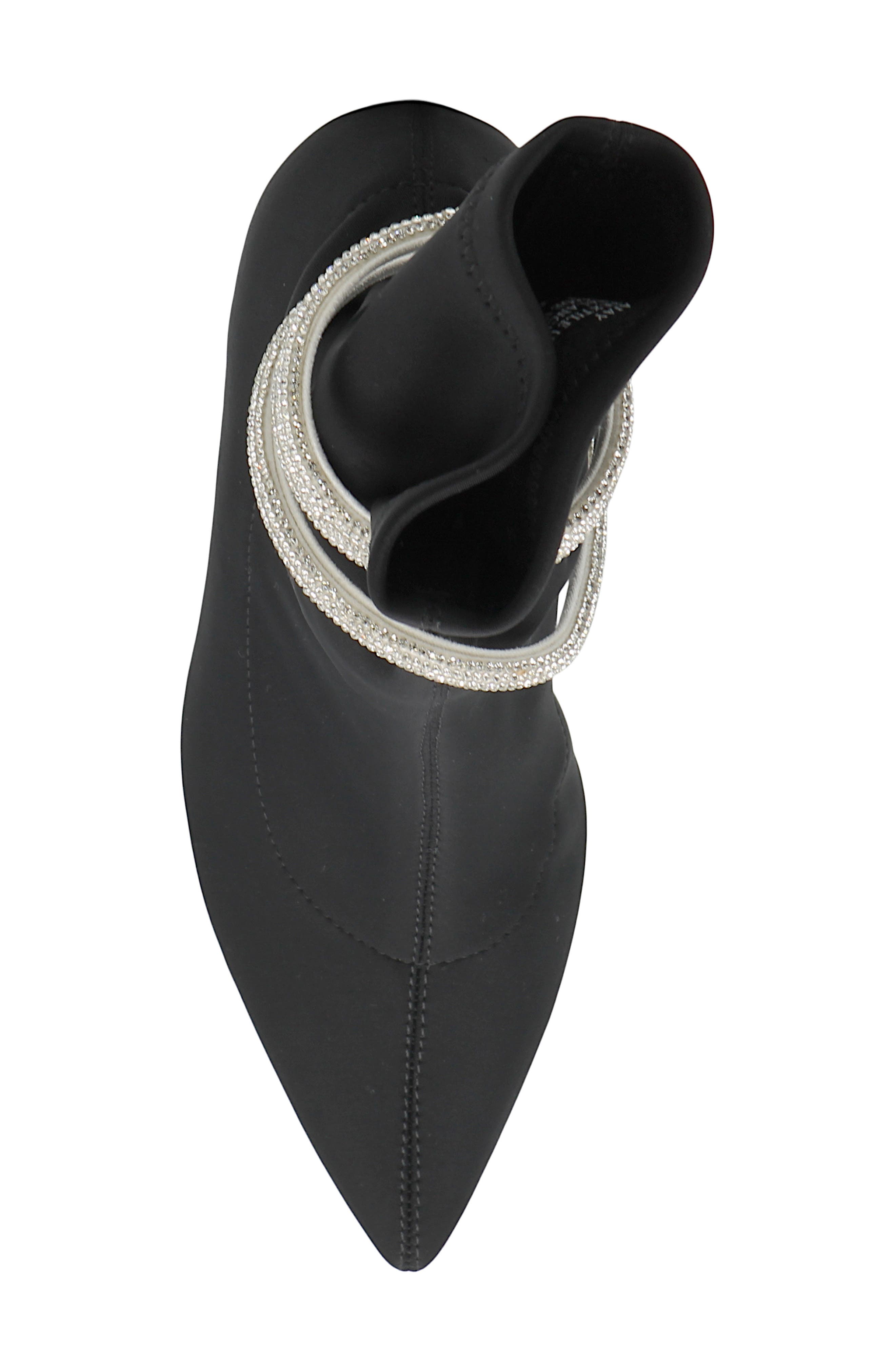 Charles by Charles David Ajay Pointed Toe Bootie, Alternate, color, Black-Strap Fab