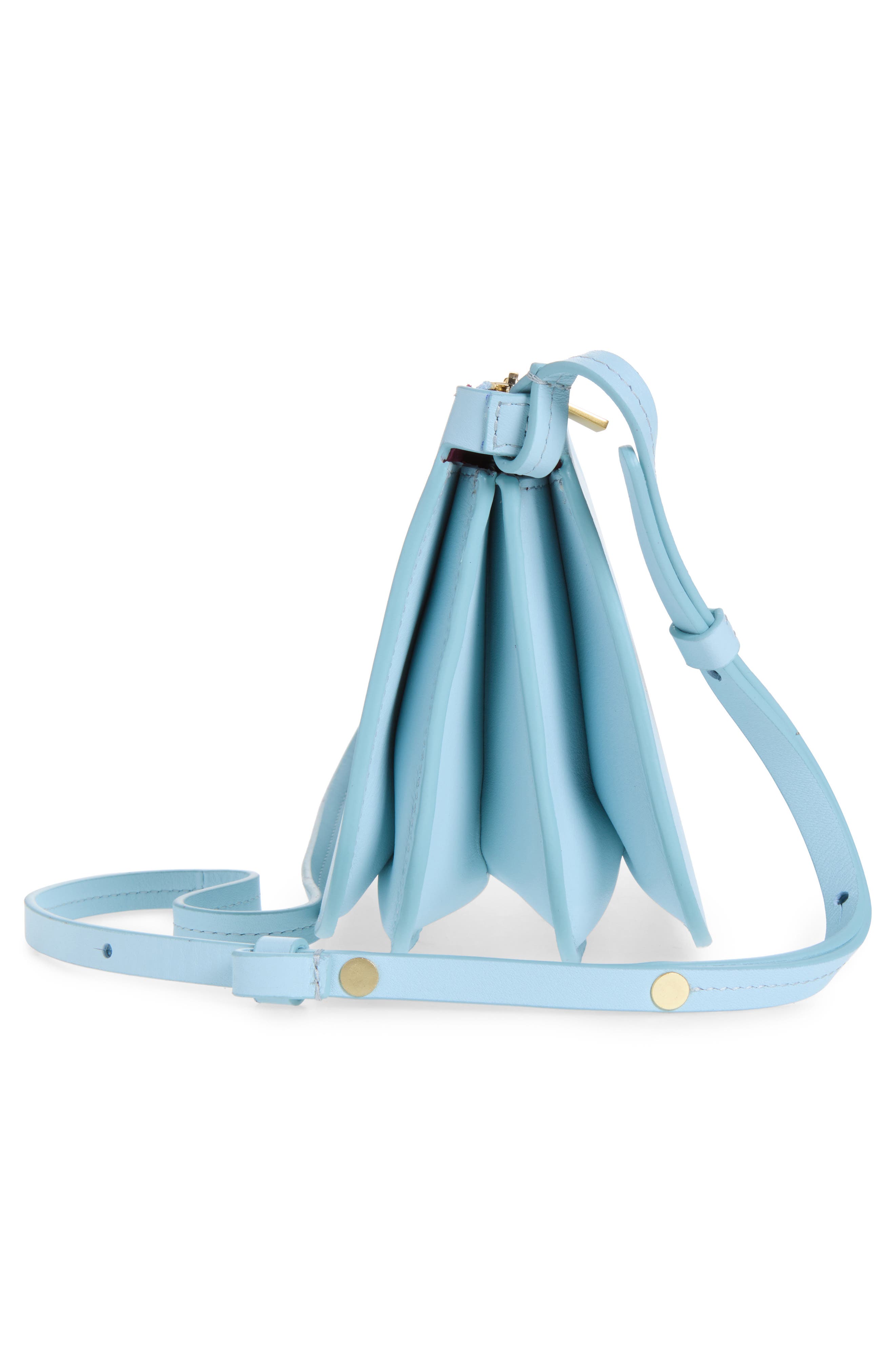 Rae Leather Crossbody Bag, Alternate, color, GLACIAL BLUE LEATHER