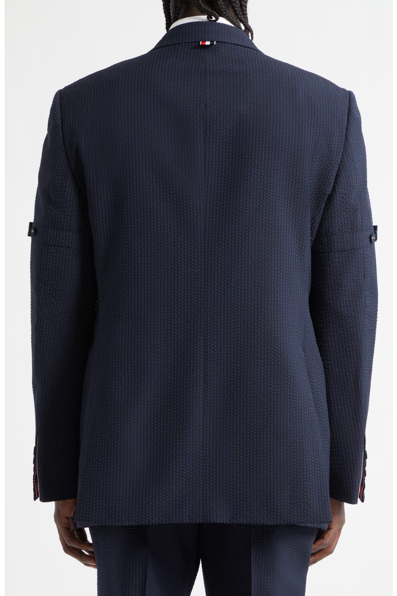 Armband Wool Seersucker Unconstructed Sport Coat, Alternate, color, NAVY