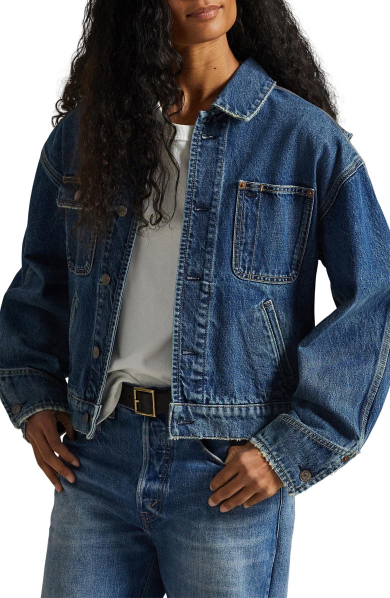 Polo Ralph Lauren Dungaree Denim Jacket, Main, color, Mendez Wash