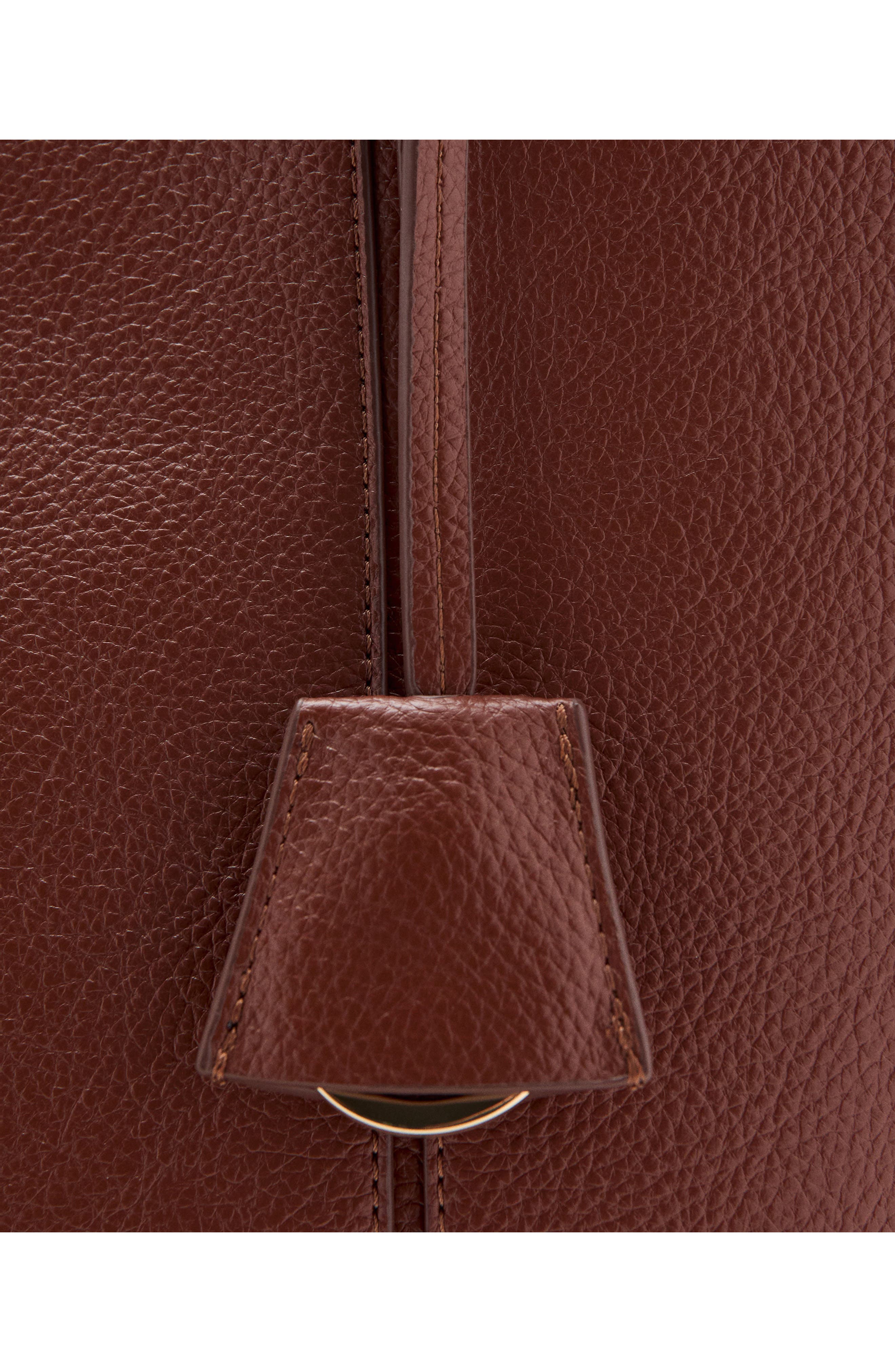 MANGO Faux Leather Shopper Bag, Alternate, color, Leather