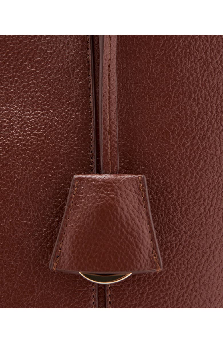 MANGO Faux Leather Shopper Bag, Alternate, color, Leather