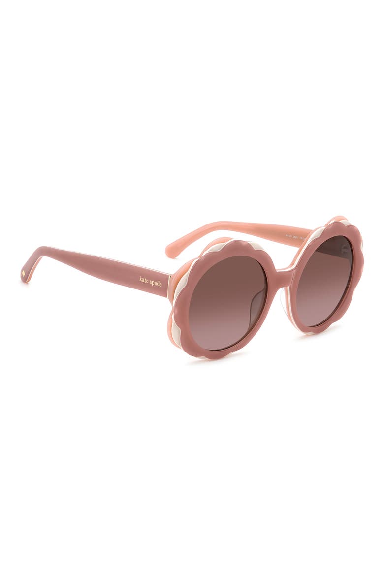 vivi 54mm round sunglasses, Alternate, color, PINK/ PINK