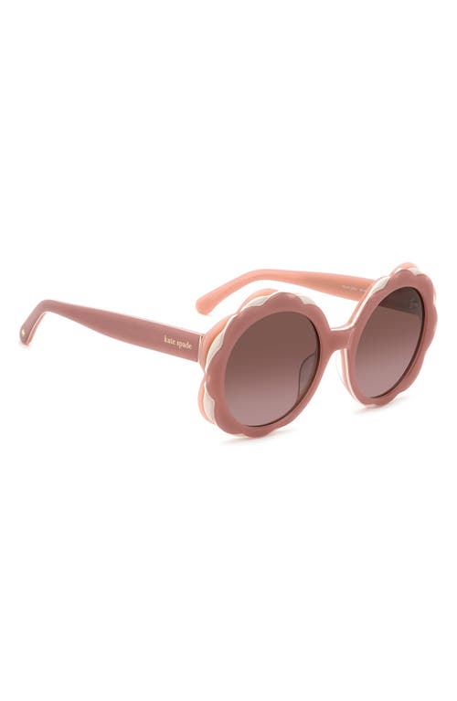 Kate Spade New York Vivi 54mm Round Sunglasses In Pink/pink