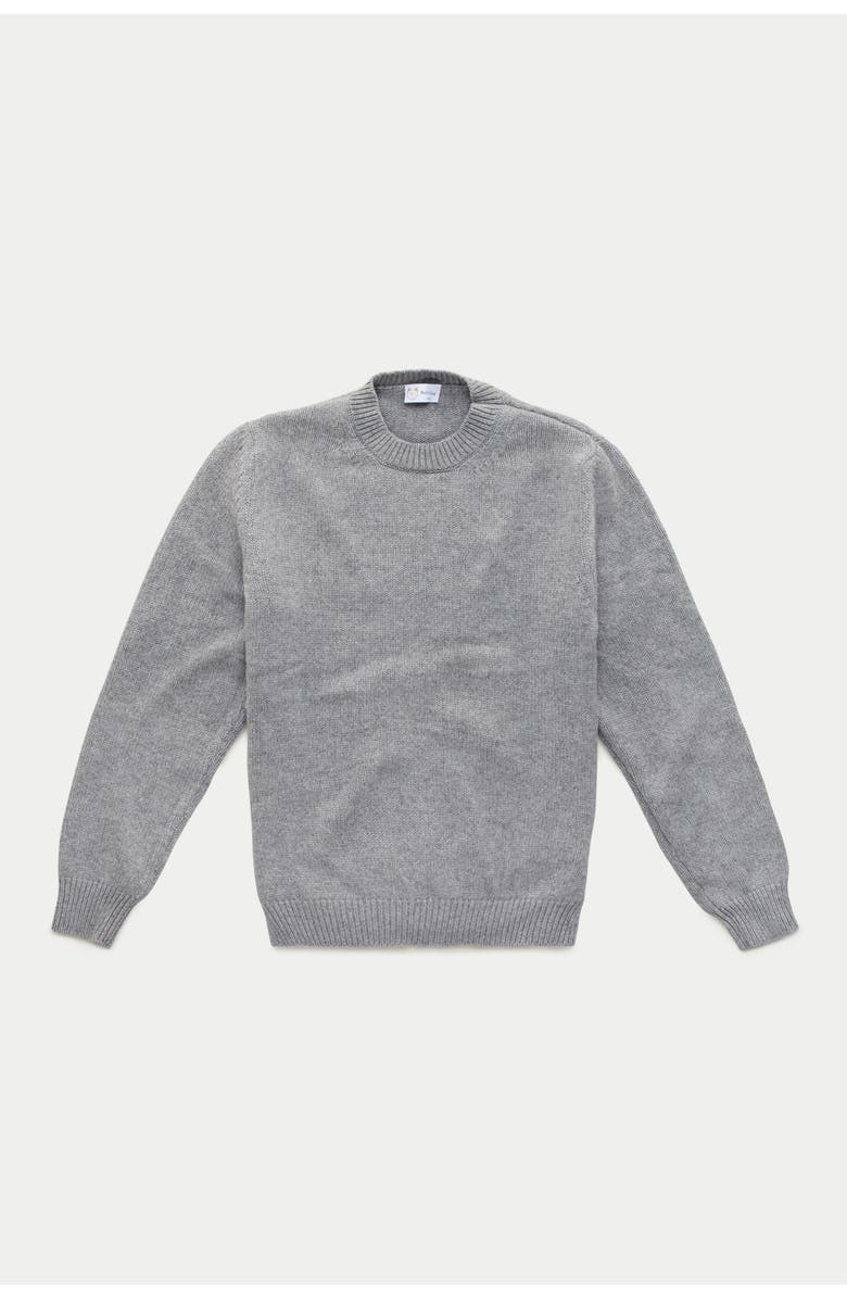Wolf Vs. Goat (WvG) Cashmere Crewneck Sweater, Main, color, Grigio Medio