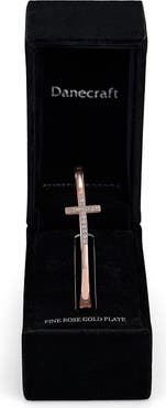Danecraft Pavé Cubic Zirconia Cross Hinged Bangle