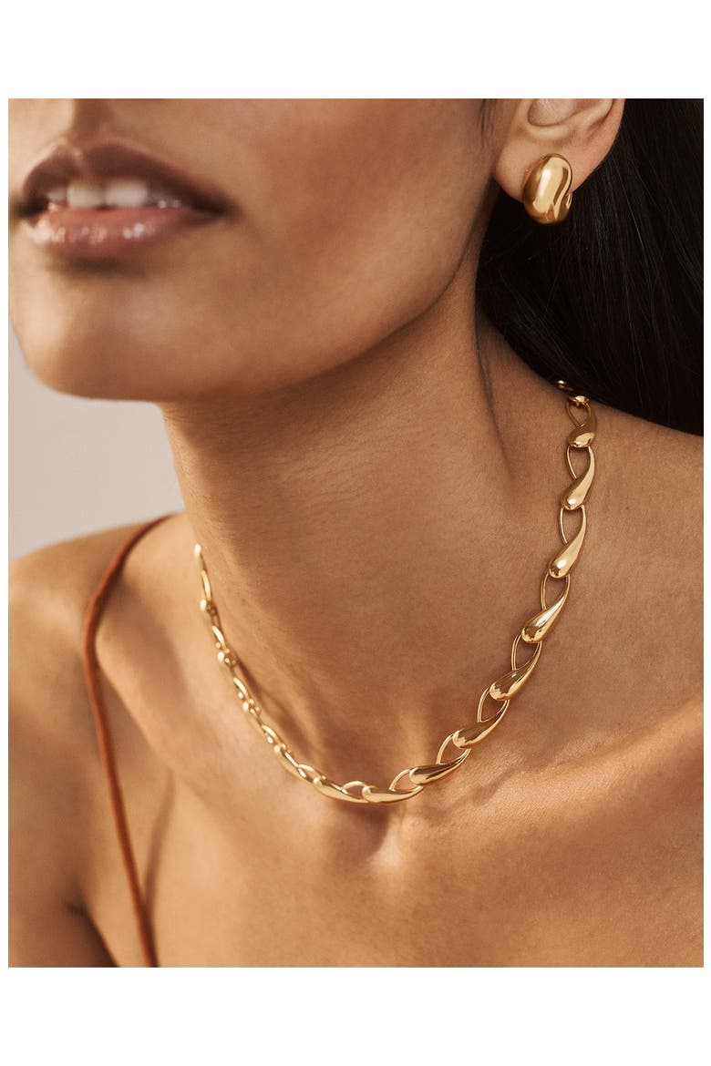 Nura Choker Necklace, Alternate, color, 18CT GOLD VERMEIL/ STER SILVER
