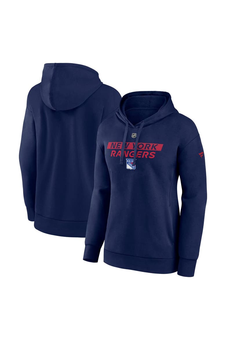Women's Fanatics  Navy New York Rangers Authentic Pro Core Primary Fleece Pullover Hoodie, Main, color, Navy