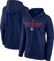 FANATICS Women's Fanatics Navy New York Rangers Authentic Pro Core Primary Fleece Pullover Hoodie
