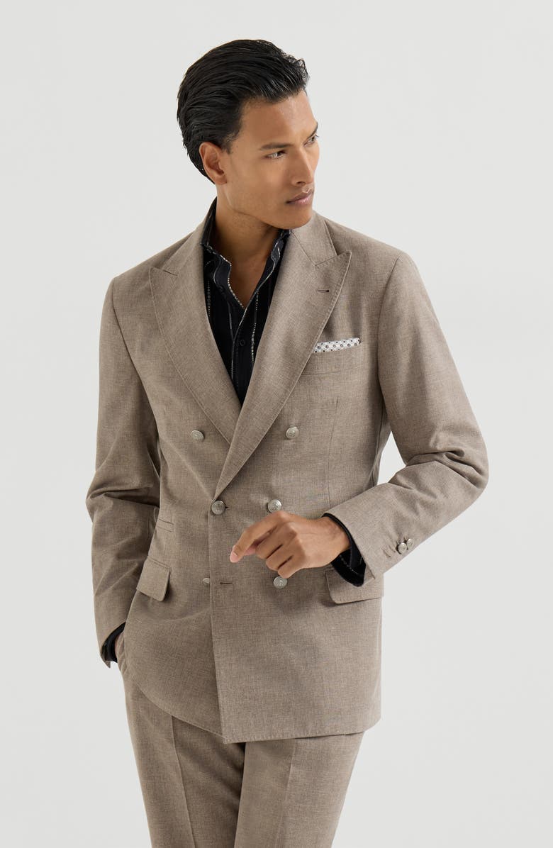Brunello Cucinelli Uconstructed blazer, Alternate, color, Light Brown