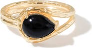 YS GEMS Pear Citrine Split Band Ring