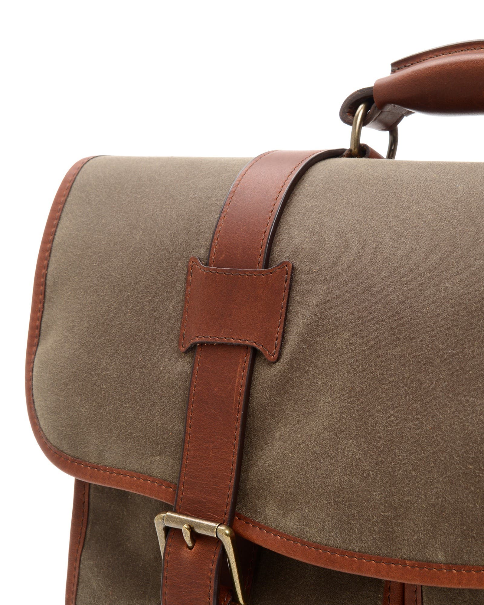 Garfield Waxed Canvas Briefcase, Alternate, color, Olive