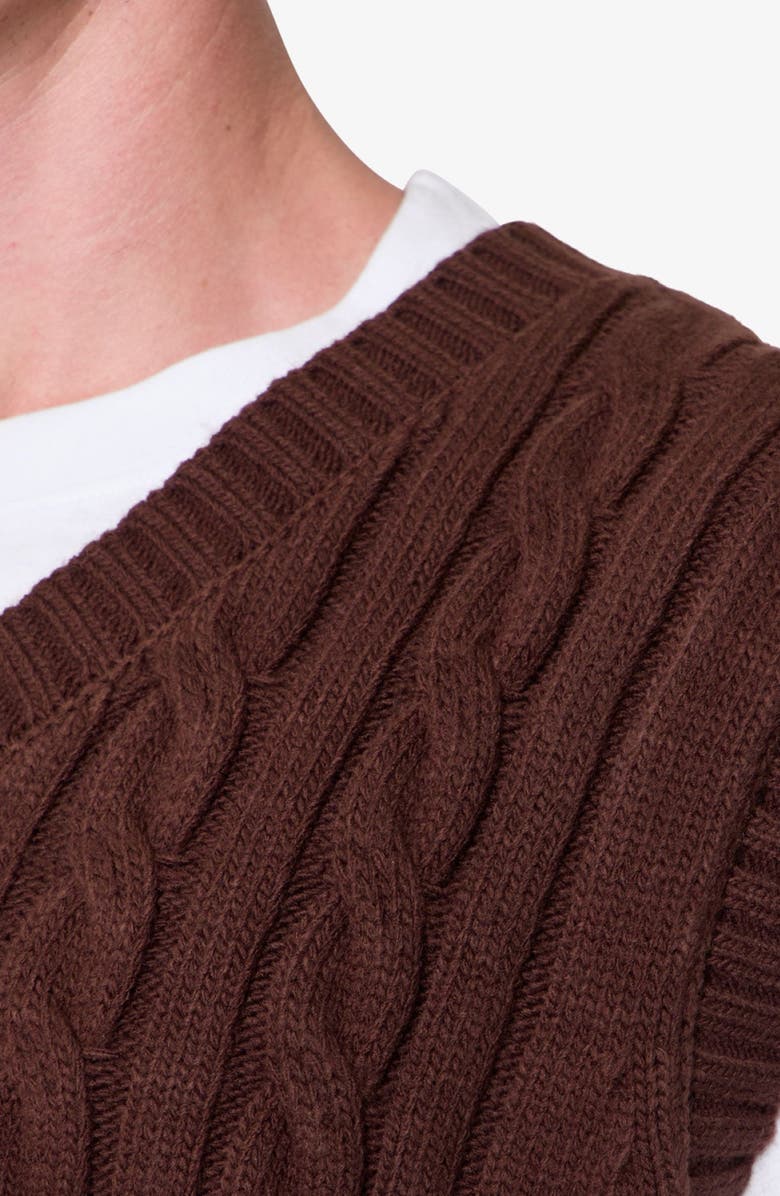 mnml Cotton Blend Cable Knit Vest, Alternate, color, 