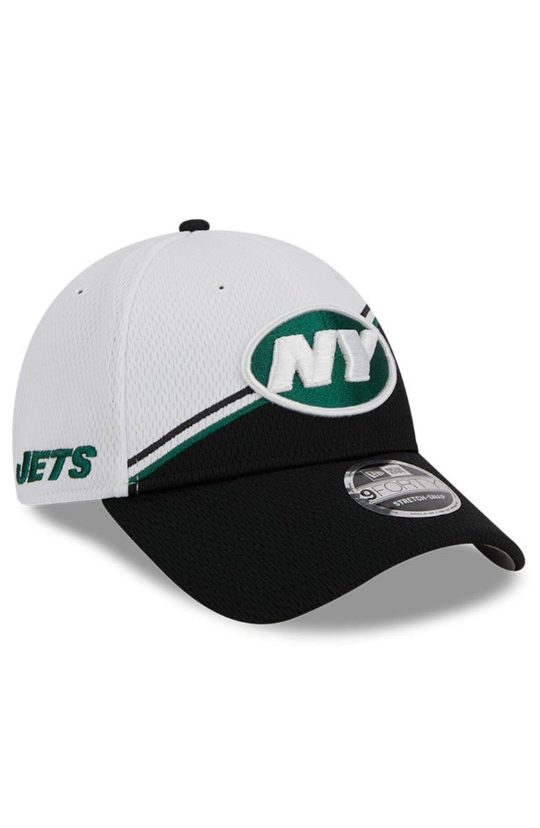 New Era Men's New Era White/Black New York Jets 2023 Sideline 9FORTY Adjustable Hat, Main, color, White