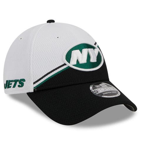 Men's New Era  White/Black New York Jets 2023 Sideline 9FORTY Adjustable Hat