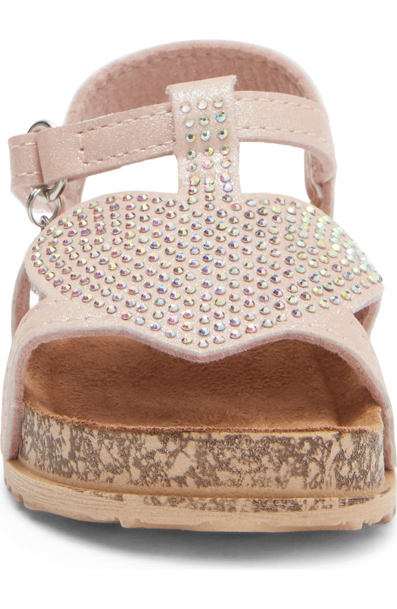 bebe Rhinestone Embellished Sandal, Alternate, color, Pink