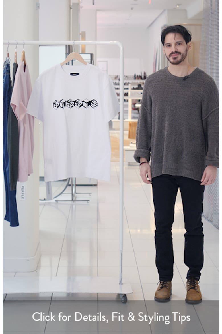 Block Logo Textured Cotton Jersey Graphic T-Shirt video