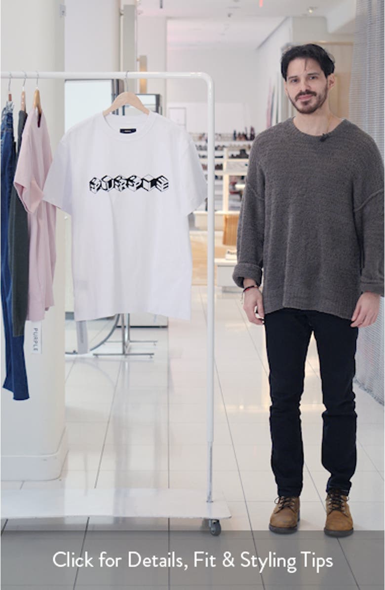 Block Logo Textured Cotton Jersey Graphic T-Shirt, sales video thumbnail