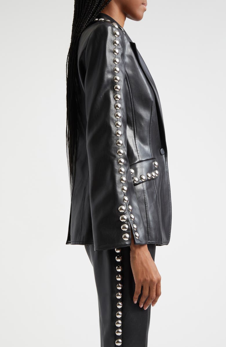 Cinq à Sept Milly Stud Detail Faux Leather Jacket, Alternate, color, 