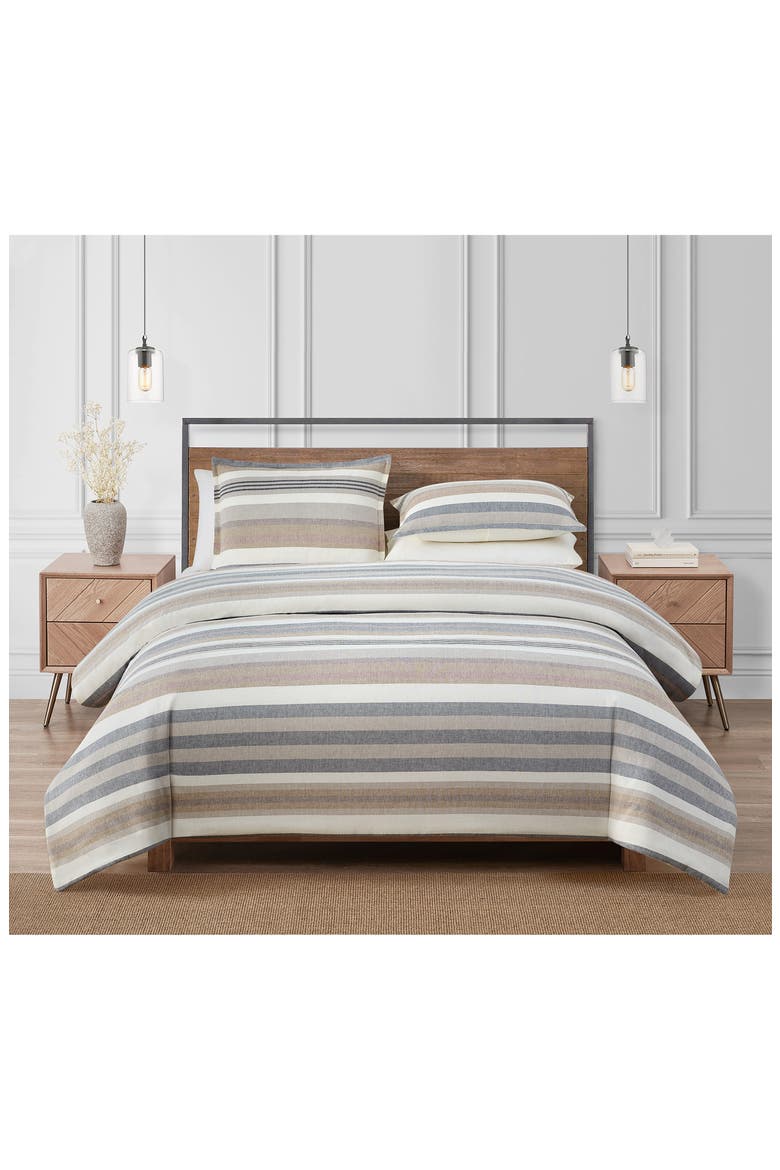 Cascade Stripe Comforter & Shams Set, Main, color, TAN