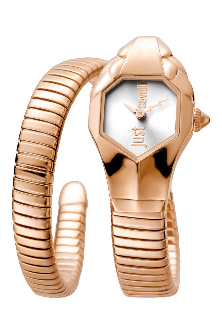 Snake Bracelet Watch, 22mm, Main, color, ROSE GOLD