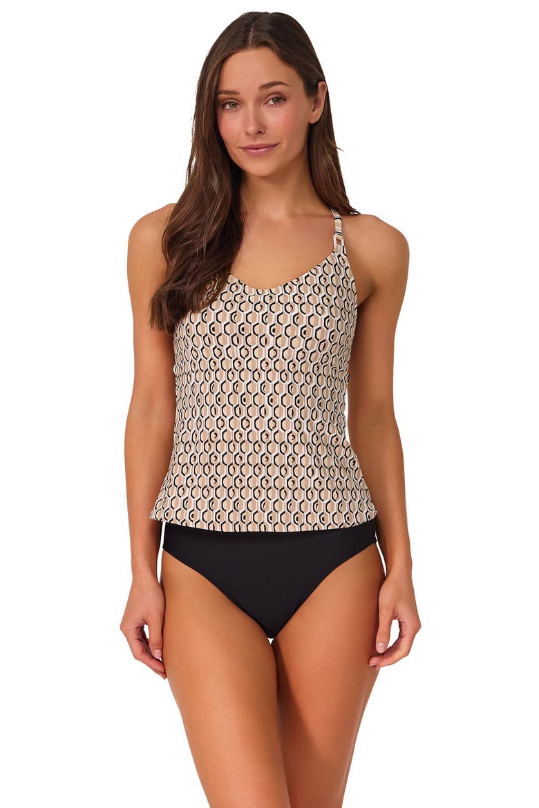 Anya Tankini Swimsuit Top, Main, color, Sand Drift