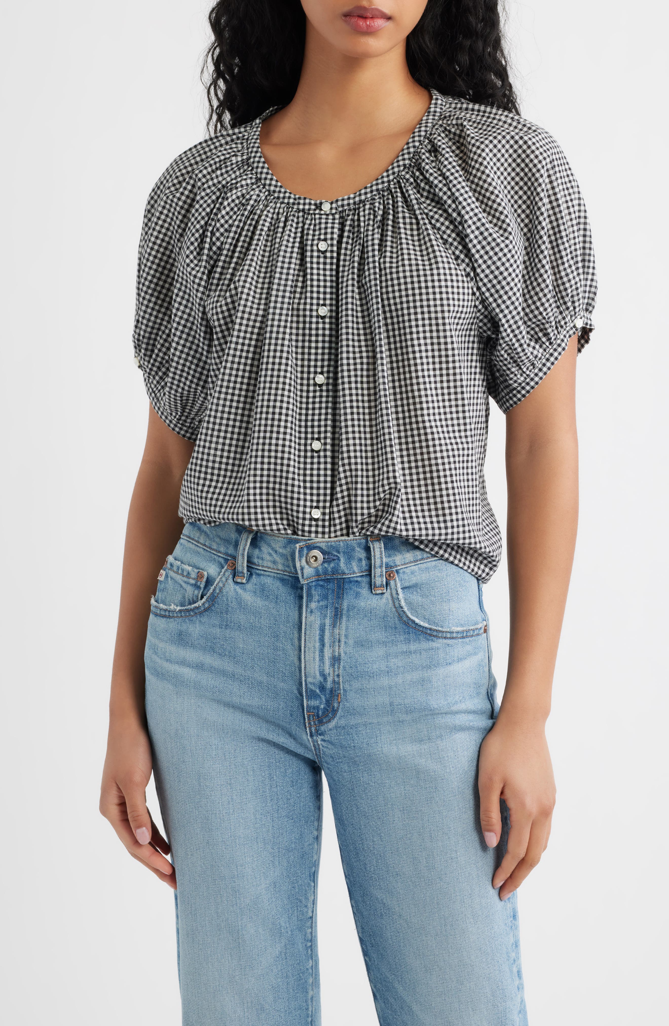 selected NOIR LA MADDALENA GINGHAM