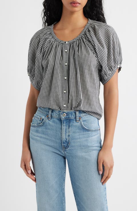 June Organic Cotton Gingham Top
