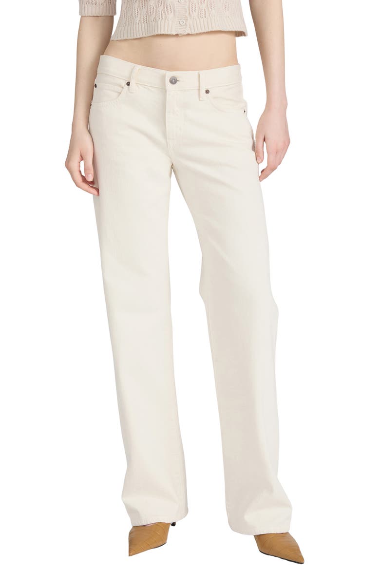 The Saturday Low Rise Relaxed Straight Leg Jeans, Main, color, SHELL