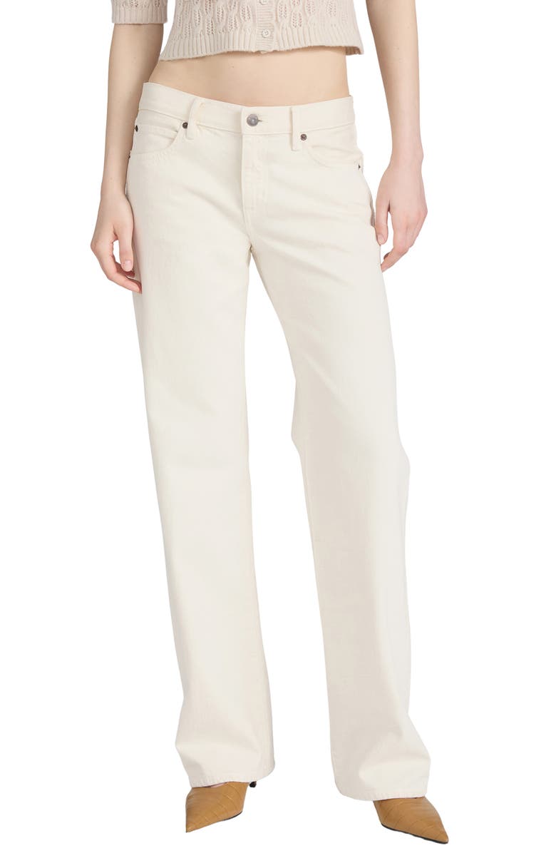FRAME The Saturday Low Rise Relaxed Straight Leg Jeans, Main, color, Shell