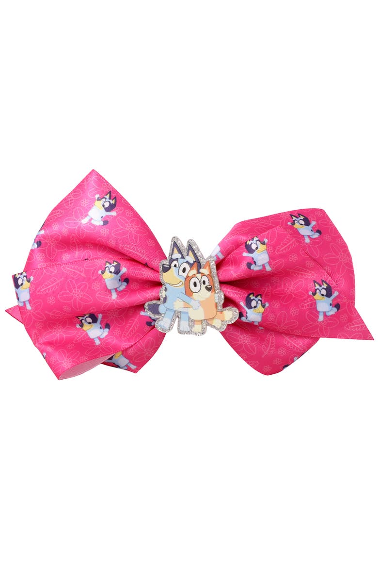 Bingo and Bluey Bow Hair Clip Official License, Pink Bow for Hair, Main, color, Pink