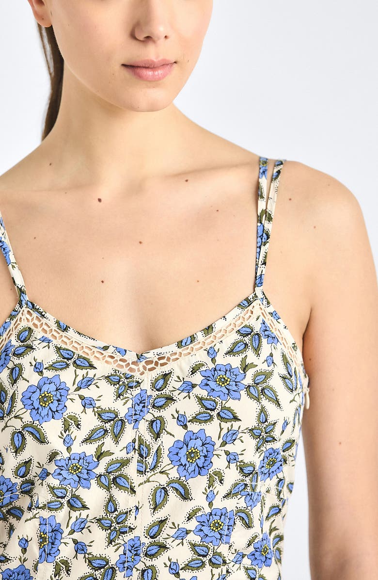 Derek Lam 10 Crosby Adair Print Sleeveless Midi Dress, Alternate, color, Blue Bell Floral