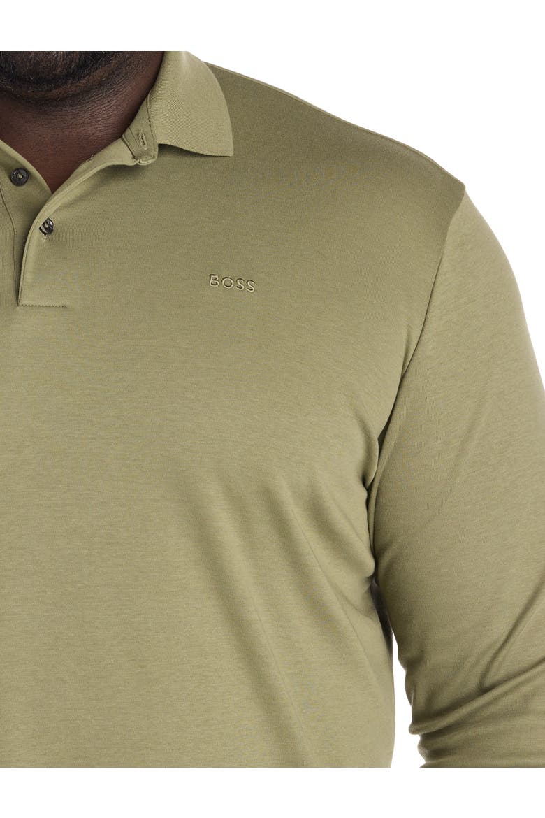Big & Tall Pado Long-Sleeve Polo Shirt, Alternate, color, MEDIUM GREEN