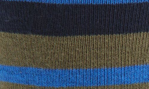 Paul Smith Kean Stripe Cotton Blend Socks In Blue