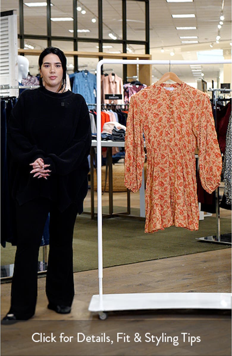 Marti Floral Long Sleeve Minidress, sales video thumbnail