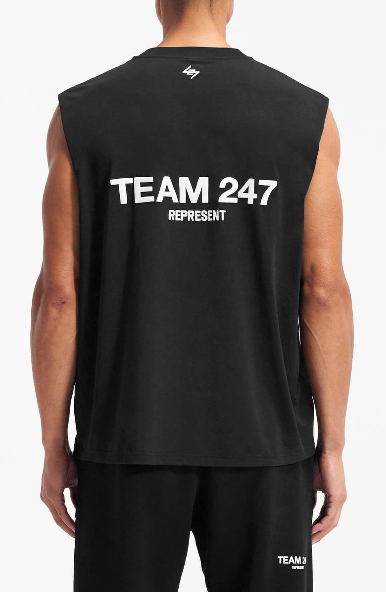 Represent Team 247 Oversize Graphic Tank, Alternate, color, Jet Black