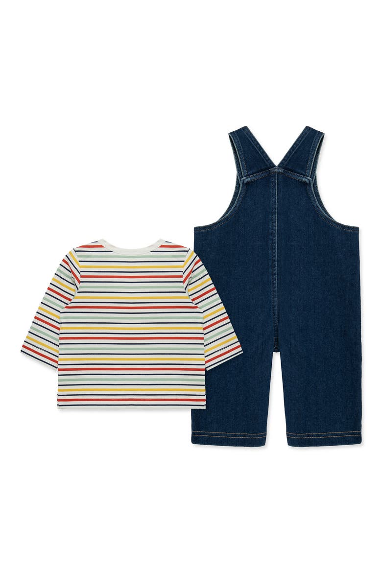 Kids' Truck Overalls & T-Shirt Set, Alternate, color, DENIM