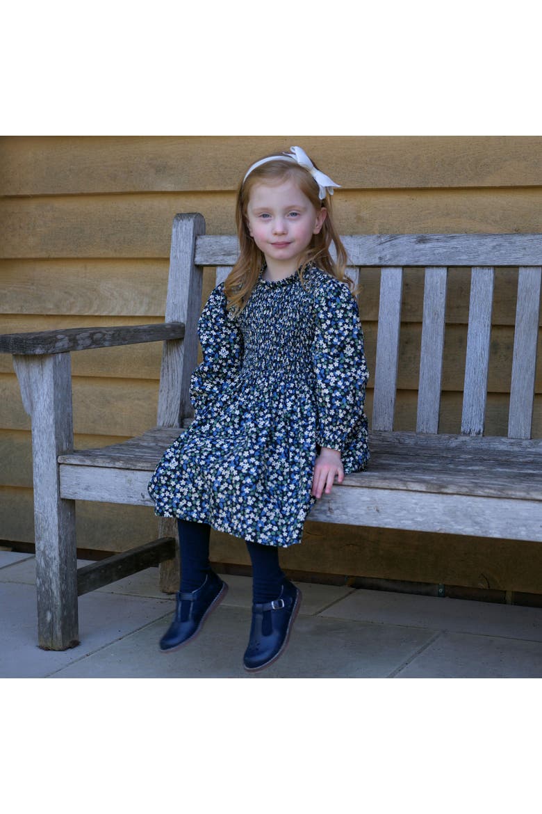 Floral Berry Ruched Dress, Alternate, color, Navy