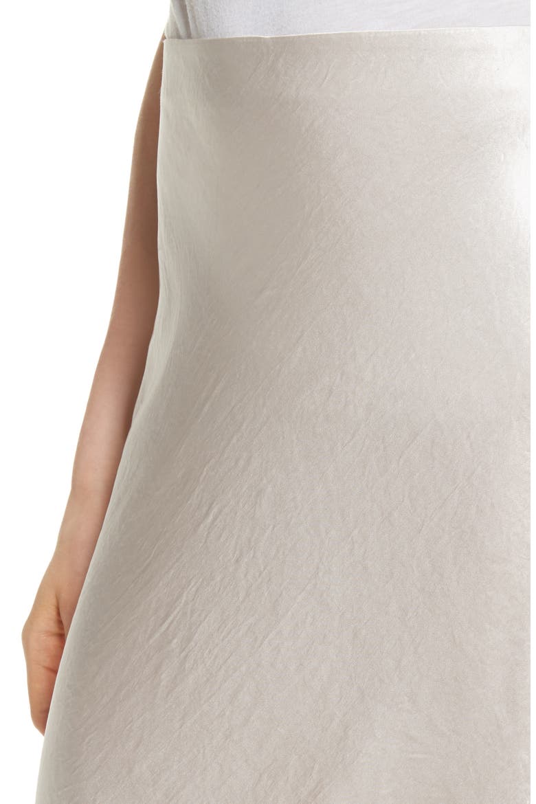 Satin Slip Skirt, Alternate, color, PEARL