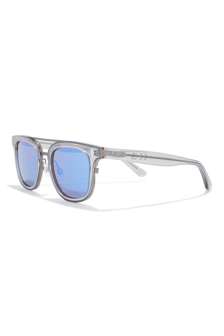 49mm Core Round Polarized Sunglasses, Alternate, color, GREY GREY BLUE