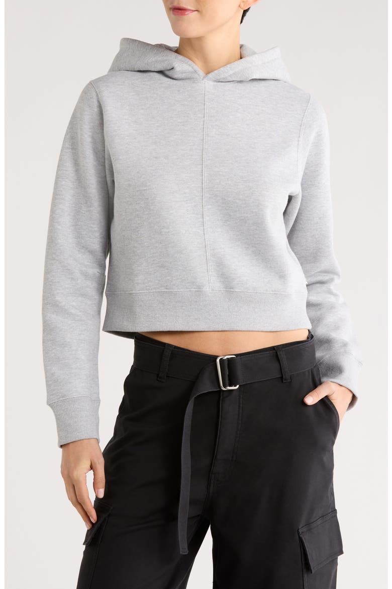 Shrunken Hoodie, Main, color, HEATHER GREY