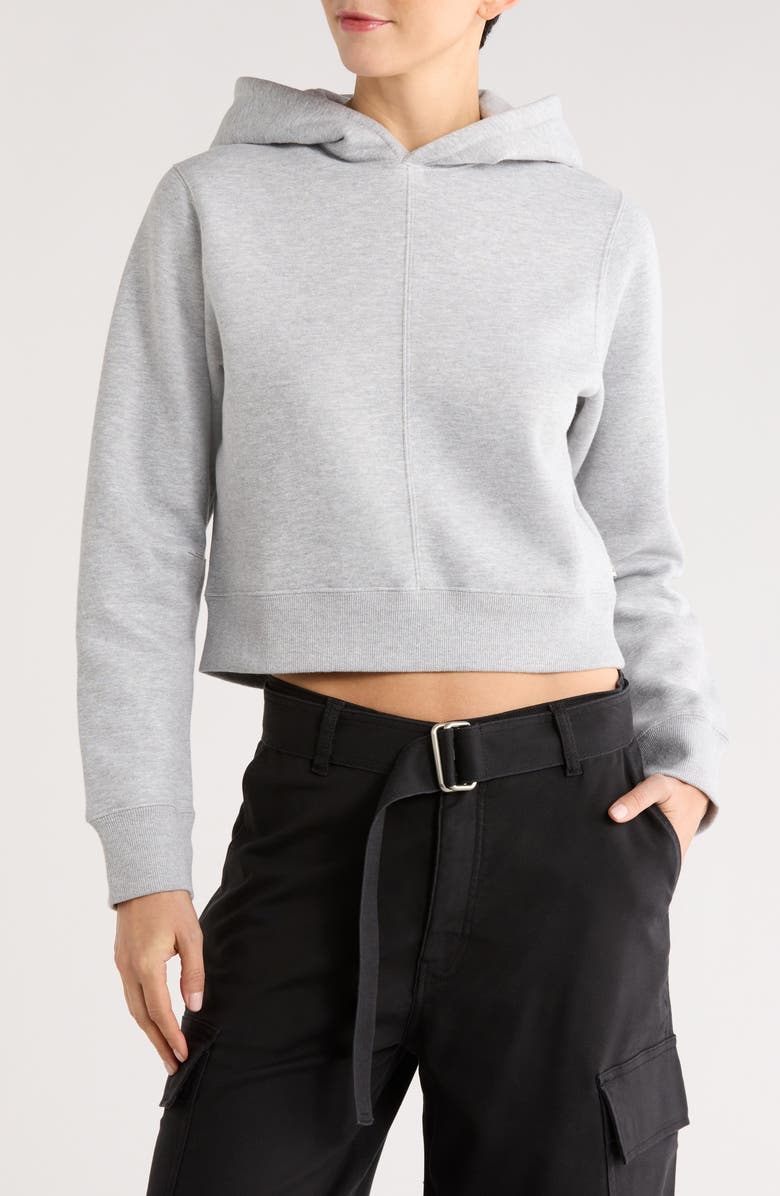 DL1961 Shrunken Hoodie, Main, color, Heather Grey