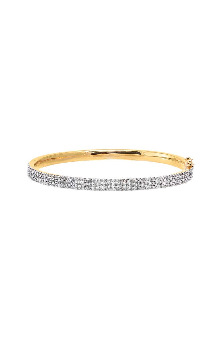 BY ADINA EDEN Diamond Triple Row Pave Bangle Bracelet 14K, Alternate, color, 14K Gold