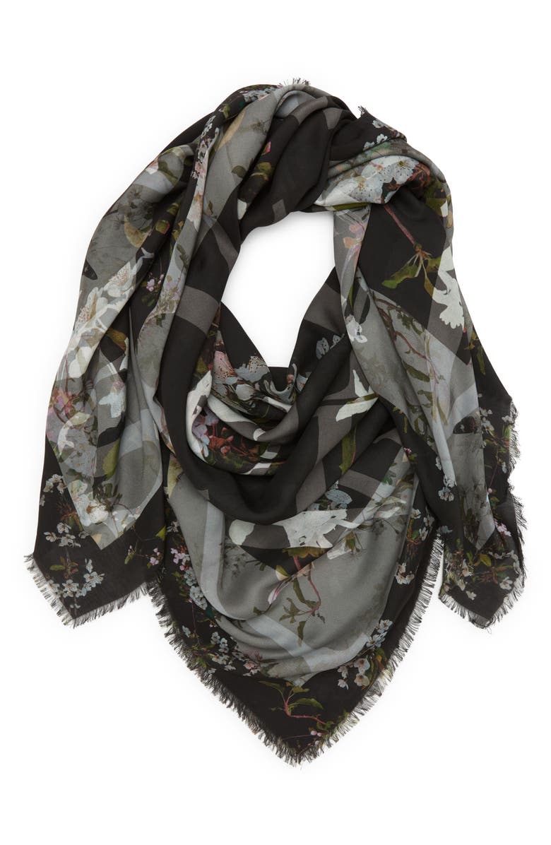 AllSaints Voila Large Square Scarf, Main, color,