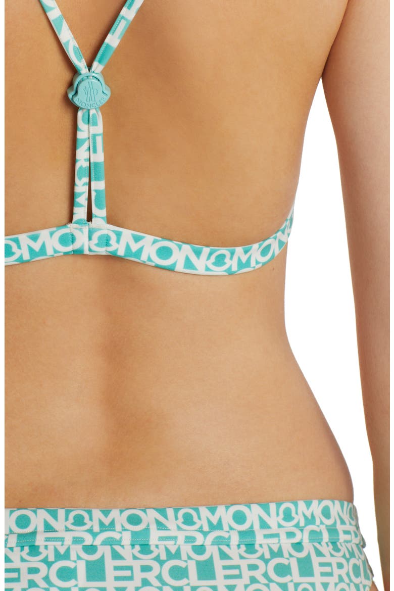 Logo Print Two-Piece Swimsuit, Alternate, color, GREEN MULTI