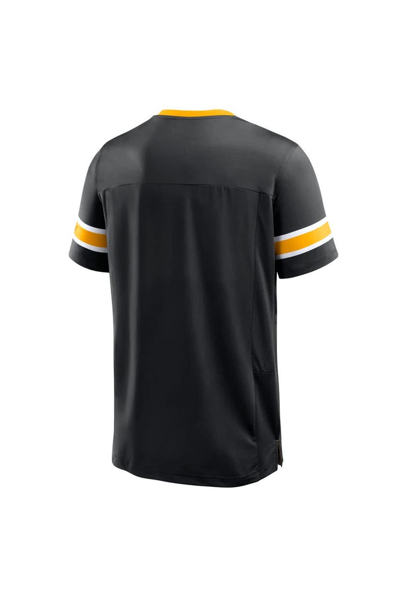 Men's Fanatics Black Pittsburgh Steelers Hometown Premium Hashmark V-Neck T-Shirt, Alternate, color, Black